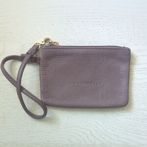 Coccinelle Purple Taupe Leather Wristlet
